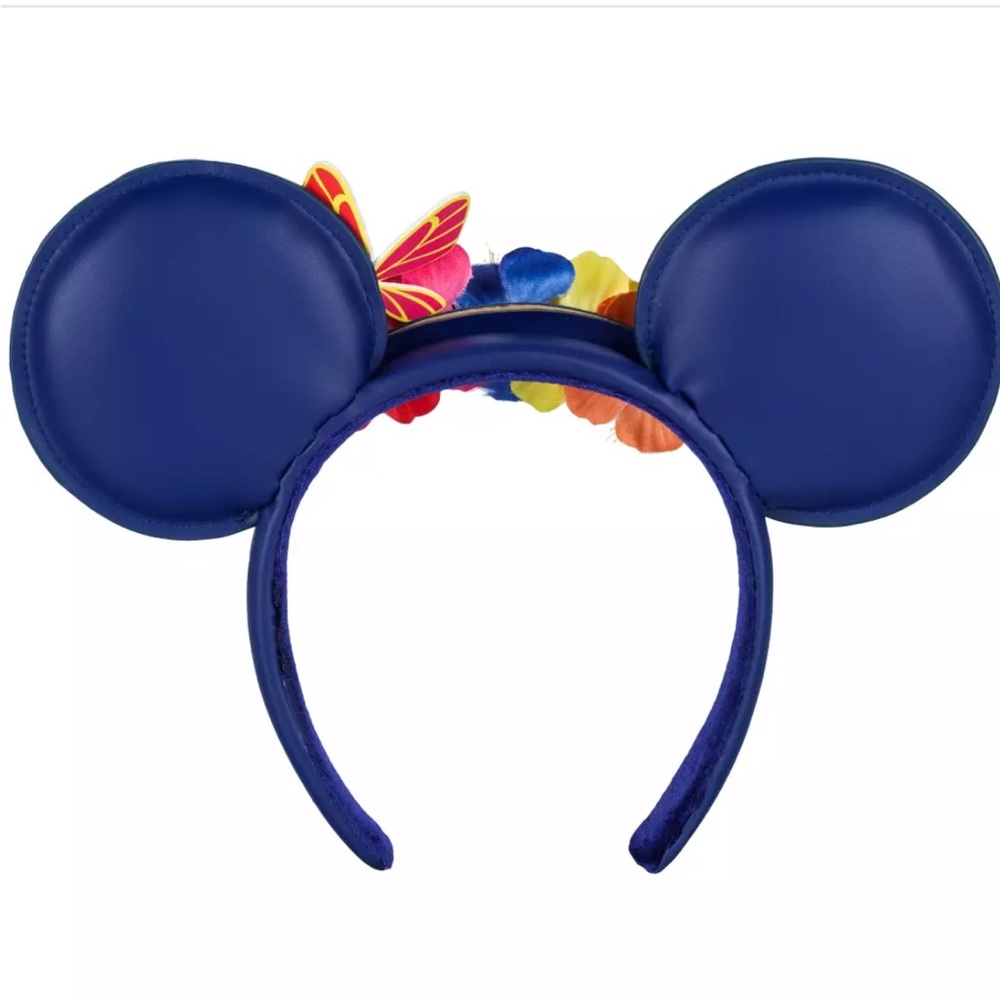 Disney Encanto themed mouse ears headband featuring fabric flowers New - Picture 4 of 10